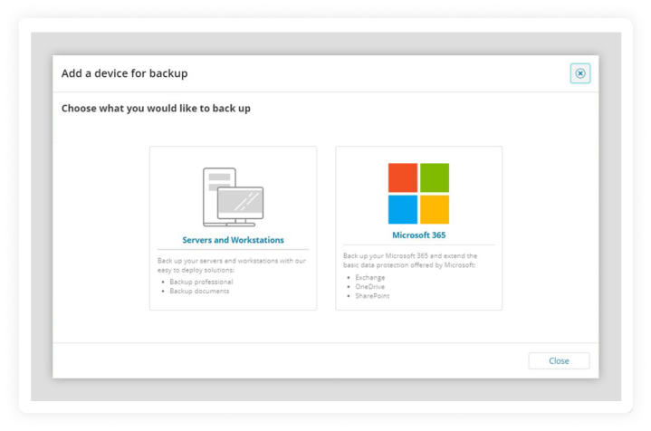 Device for backup