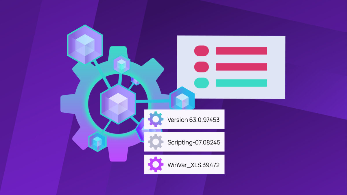 Patch and vulnerability management dashboard displayed on a laptop, with a security alert icon emphasizing identified risks requiring attention.