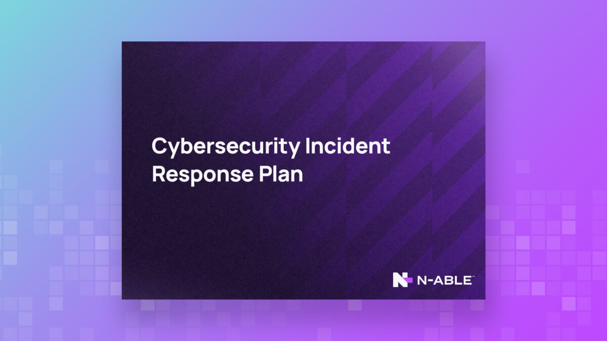 Cybersecurity incident response plan